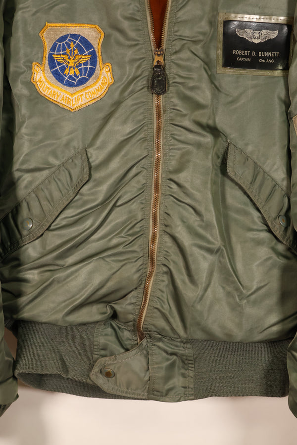สัญญาปี 1960, ขนาด MEDIUM, กองทัพอากาศสหรัฐอเมริกา (USAF), แจ็กเก็ตบิน L-2B, พร้อมตราติดตัวต้นฉบับ, มือสอง