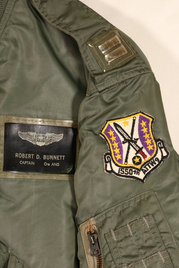 สัญญาปี 1960, ขนาด MEDIUM, กองทัพอากาศสหรัฐอเมริกา (USAF), แจ็กเก็ตบิน L-2B, พร้อมตราติดตัวต้นฉบับ, มือสอง