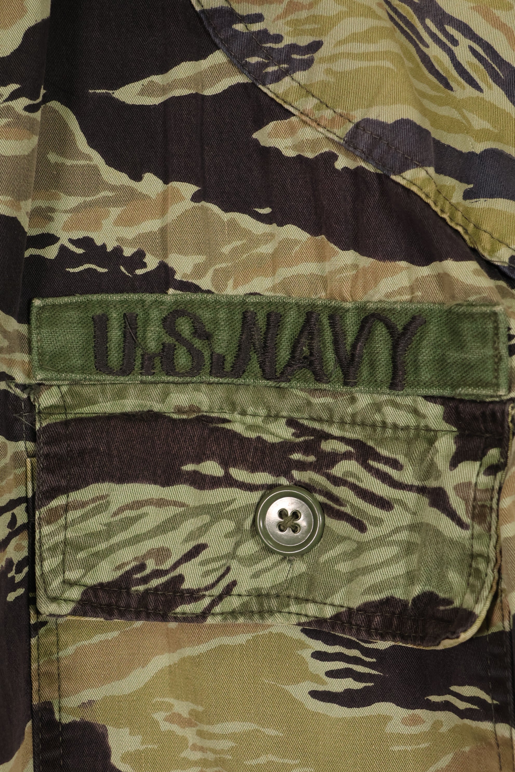1970, Estimated Size S–M, U.S. Navy Military Advisory Group, Advisor, VNMC 4th Tiger Stripe Set, Used