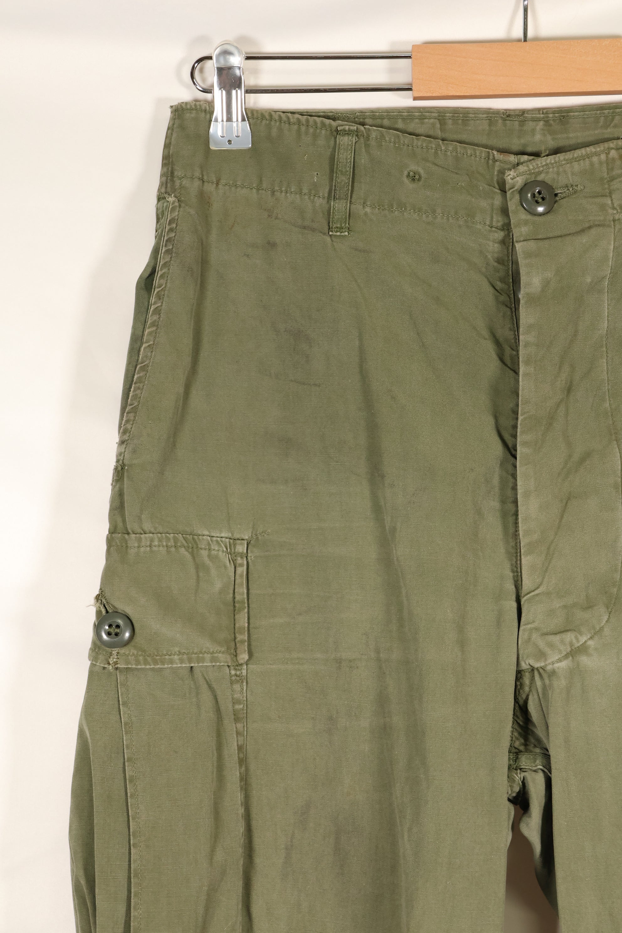 1964 Contract S-R 1st Model Jungle Fatigue Pants, CRC release, faded, used
