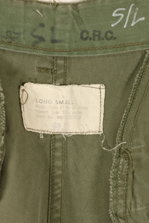 1964 Contract S-L 1st Model Jungle Fatigue Pants CRC Release Faded Used