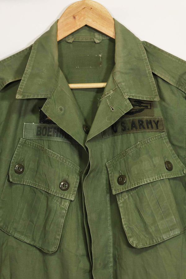 1963年契約　1st Model ジャングルファティーグ　ジャケット　ラベルなし　パッチ後付け　中古品