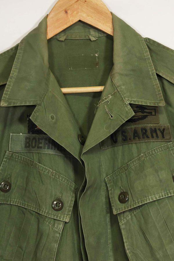 1963年契約　1st Model ジャングルファティーグ　ジャケット　ラベルなし　パッチ後付け　中古品