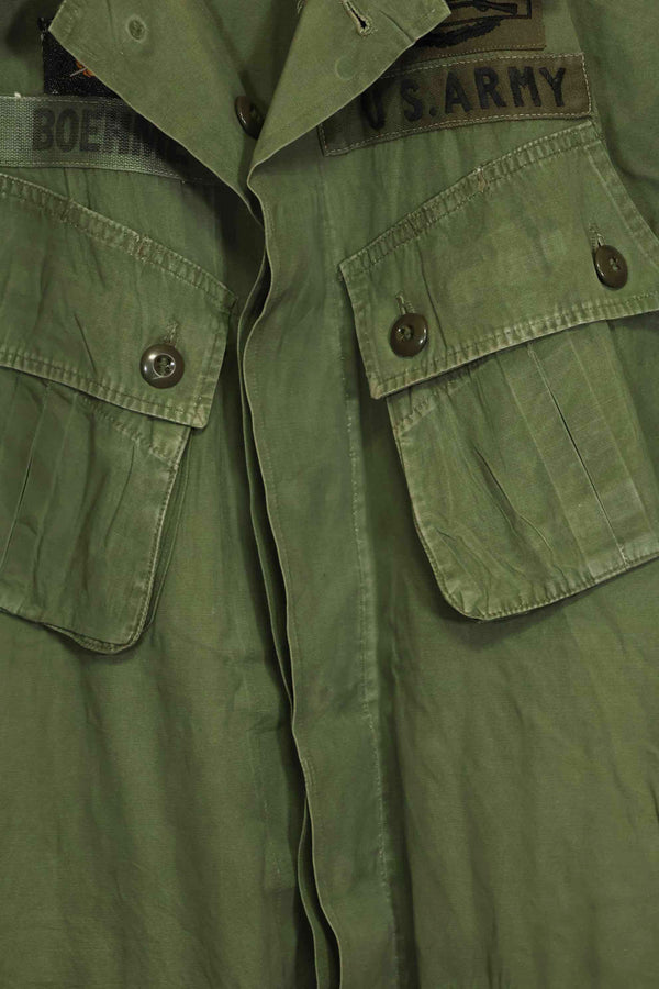 1963年契約　1st Model ジャングルファティーグ　ジャケット　ラベルなし　パッチ後付け　中古品