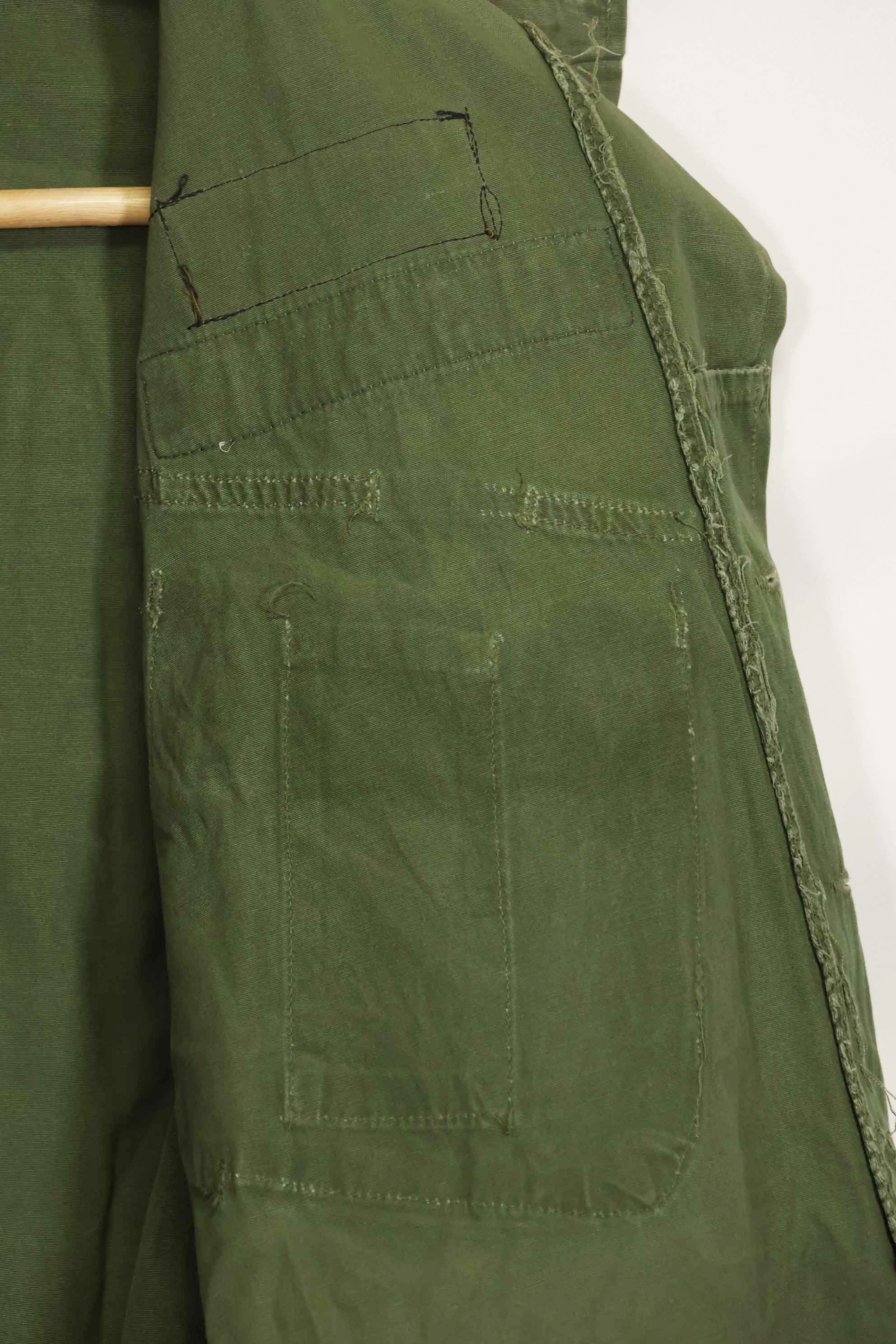 1963年契約　1st Model ジャングルファティーグ　ジャケット　ラベルなし　パッチ後付け　中古品