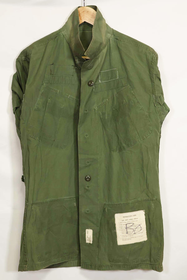 1963年契約　1st Model ジャングルファティーグ　ジャケット　ラベルなし　パッチ後付け　中古品