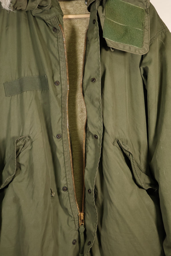 ยุคผสม สัญญากับเชลล์ปี 1972 S-R M65 เสื้อฮู้ดฟิลด์ ชุด M51 พร้อมซับใน มือสอง E