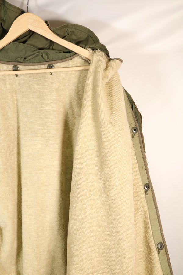 ยุคผสม สัญญากับเชลล์ปี 1972 S-R M65 เสื้อฮู้ดฟิลด์ ชุด M51 พร้อมซับใน มือสอง E