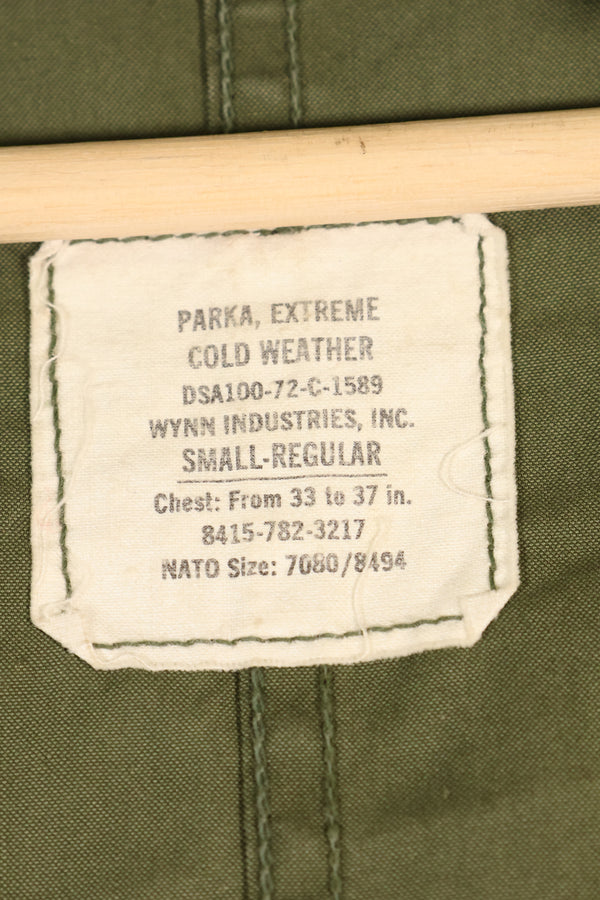 ยุคผสม สัญญากับเชลล์ปี 1972 S-R M65 เสื้อฮู้ดฟิลด์ ชุด M51 พร้อมซับใน มือสอง E