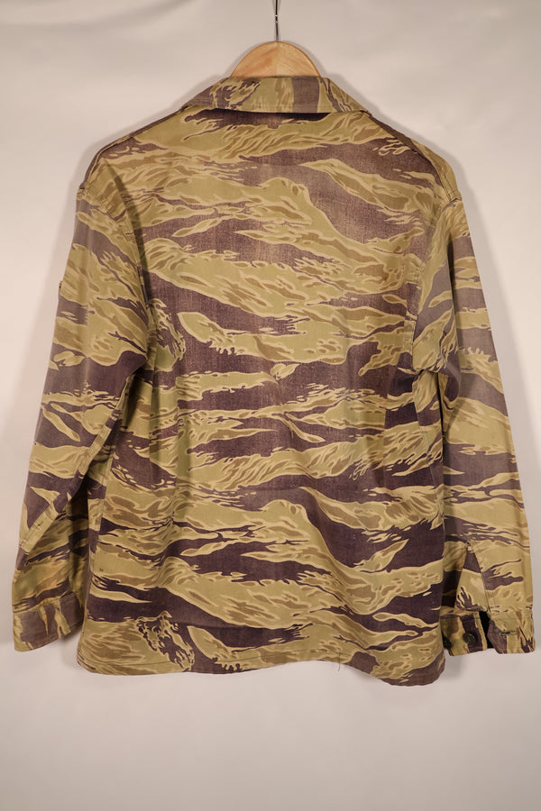 実物　初期ゴールドタイガーストライプ　USカット　シャツ　中古品　退色あり