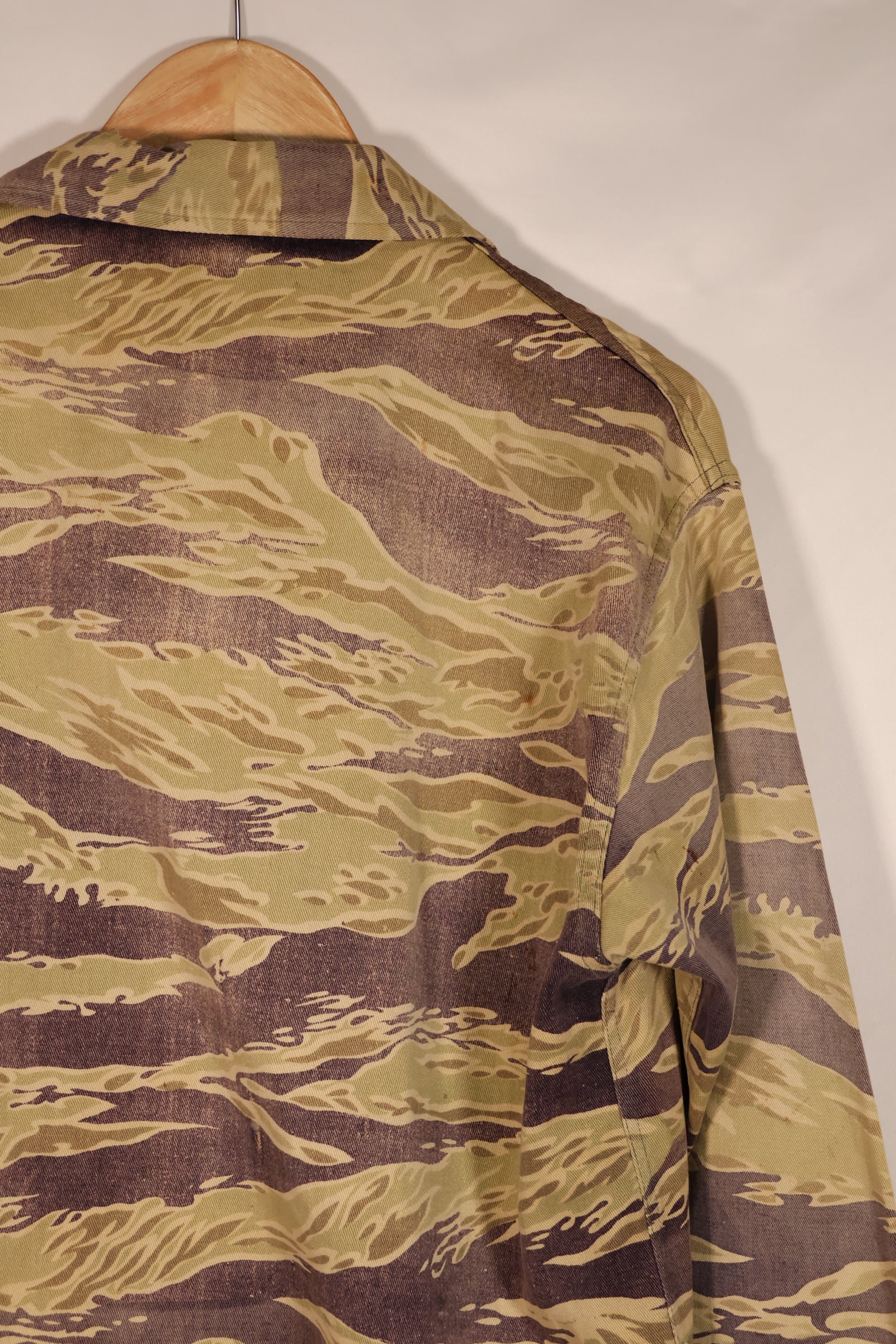Real Early gold tiger stripe US cut shirt, used, faded.