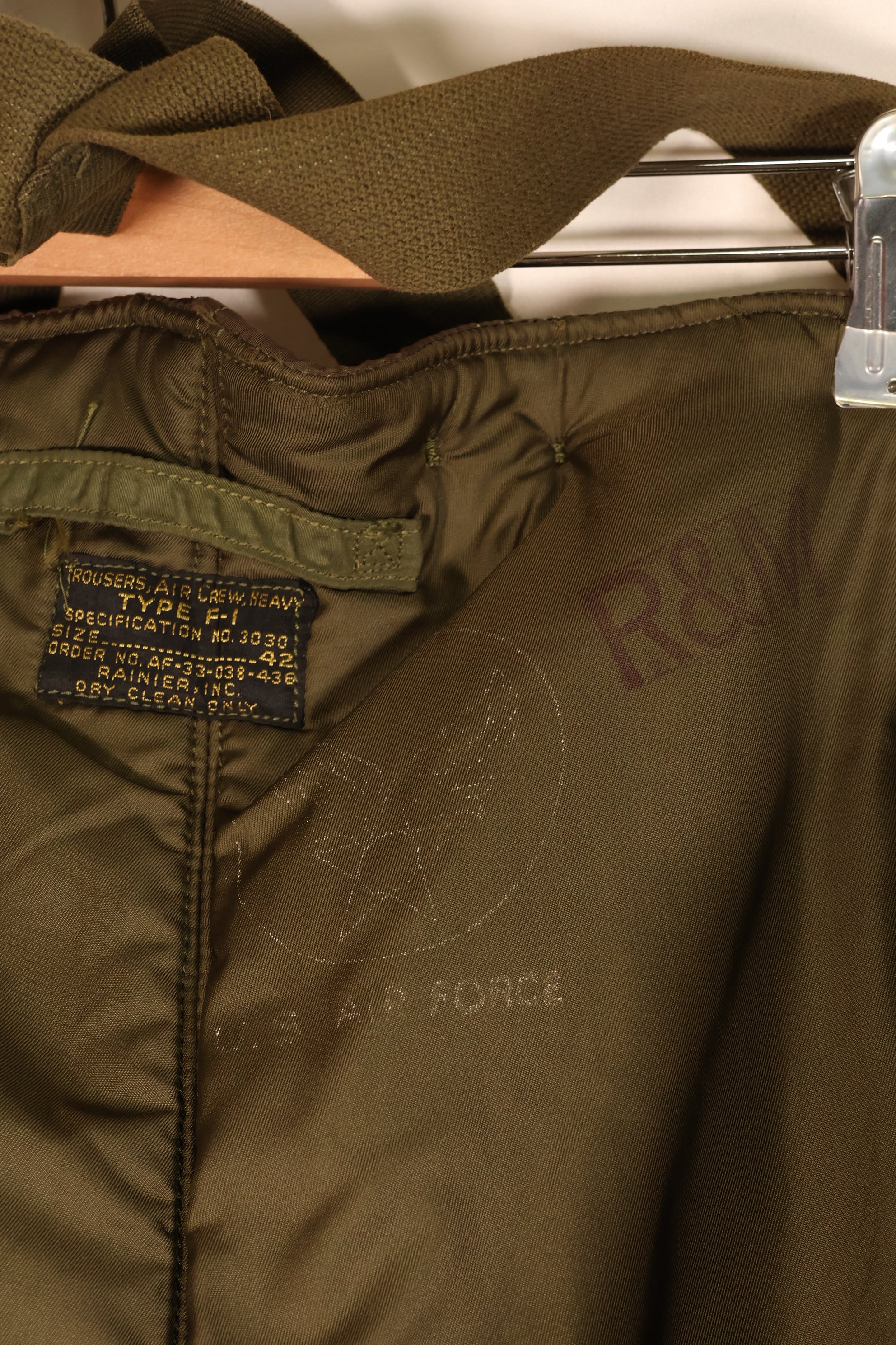 Late 1940s–Early 1950s, Size 42, U.S. Air Force (USAF), TYPE F-1 Flight Pants, Used