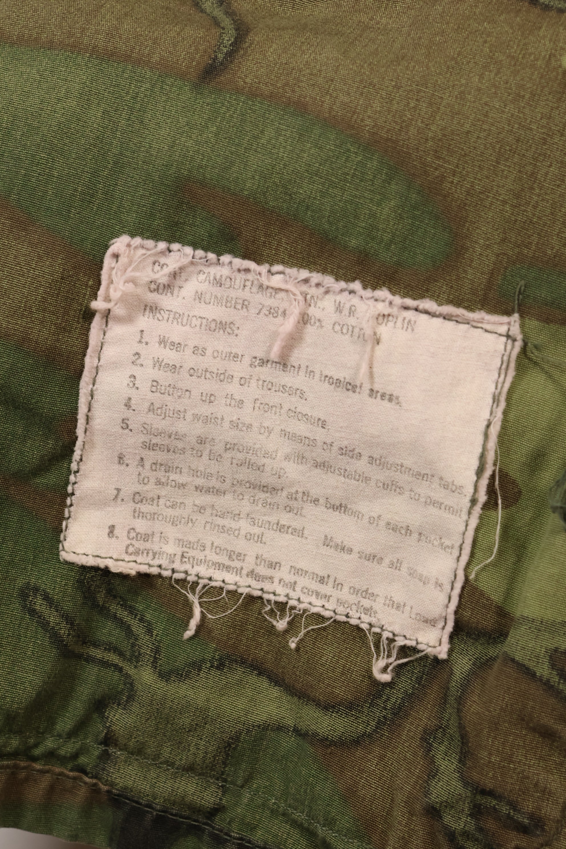 ประมาณปี 1966-67 กองทัพสหรัฐฯ ลายพราง ERDL ลายพรางใบไม้ เสื้อแจ็คเก็ตพรางป่ามือสอง