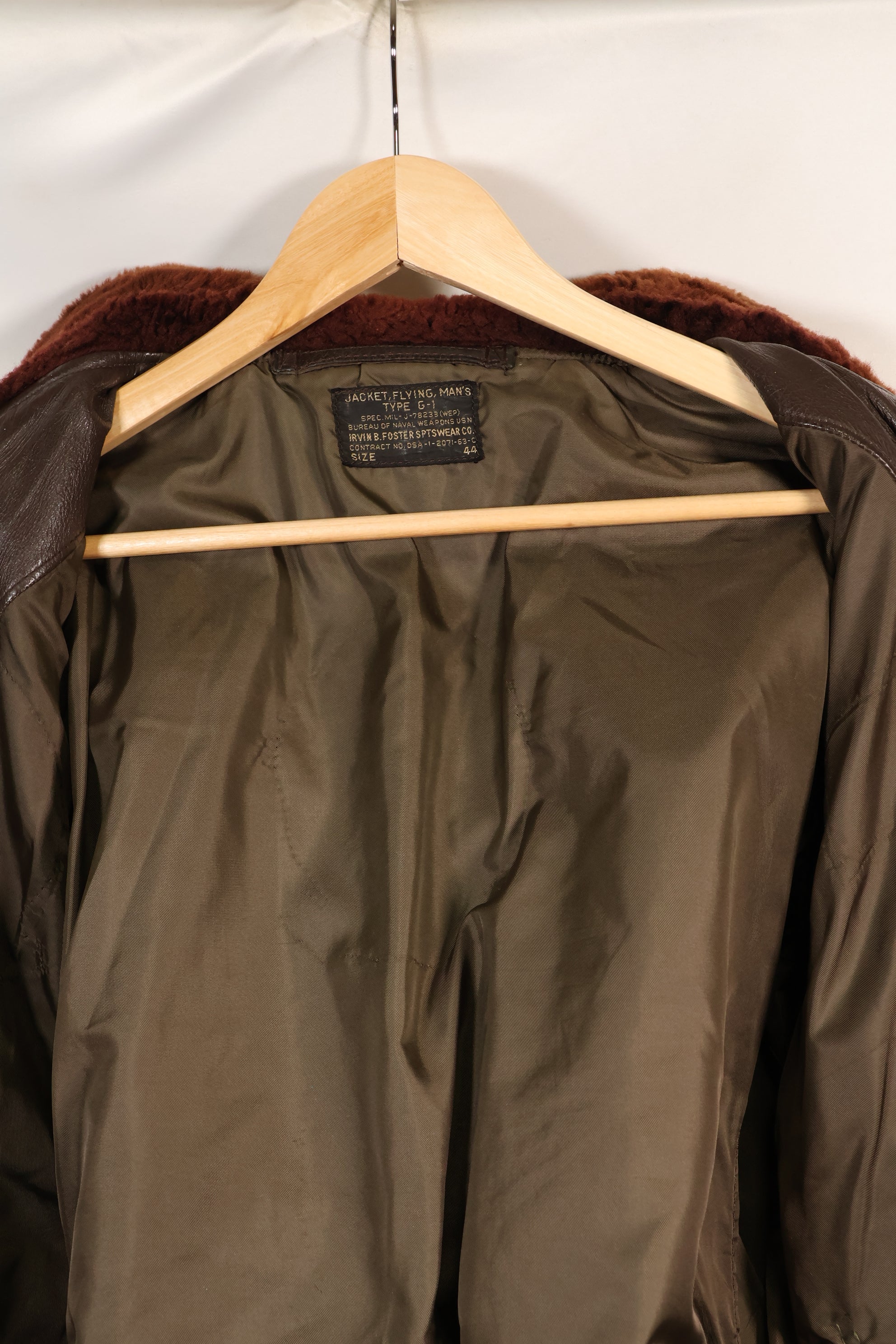 1963 Contract Size 44 US Navy G-1 Flight Jacket Intermediates Used