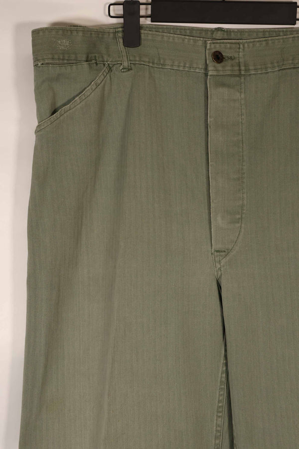 実物　1940年代　アメリカ海兵隊　USMC　M42 HBT ユーティリティパンツ　大きいサイズ　中古品