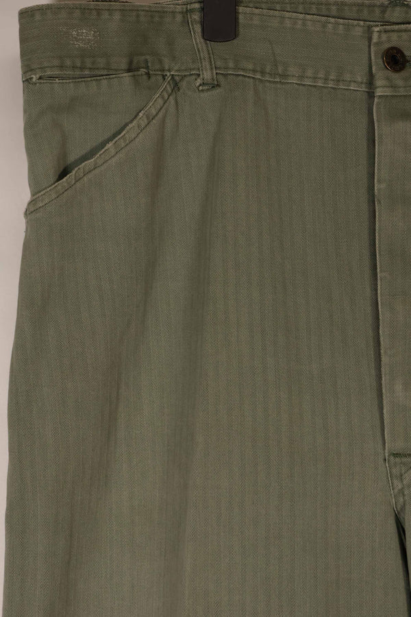 実物　1940年代　アメリカ海兵隊　USMC　M42 HBT ユーティリティパンツ　大きいサイズ　中古品
