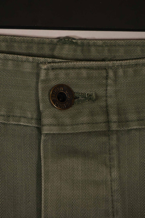 実物　1940年代　アメリカ海兵隊　USMC　M42 HBT ユーティリティパンツ　大きいサイズ　中古品