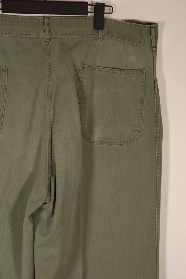 実物　1940年代　アメリカ海兵隊　USMC　M42 HBT ユーティリティパンツ　大きいサイズ　中古品