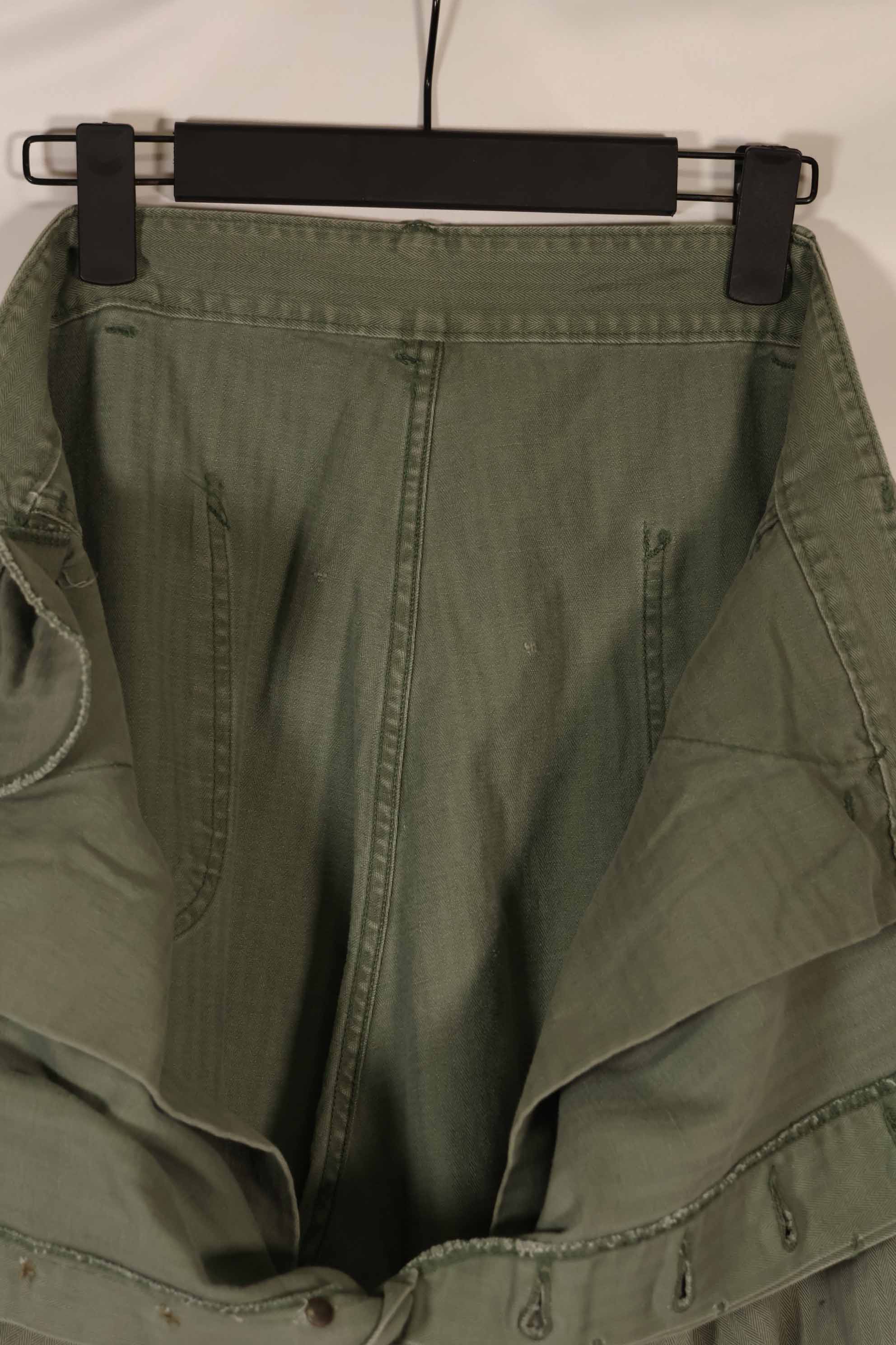 実物　1940年代　アメリカ海兵隊　USMC　M42 HBT ユーティリティパンツ　大きいサイズ　中古品