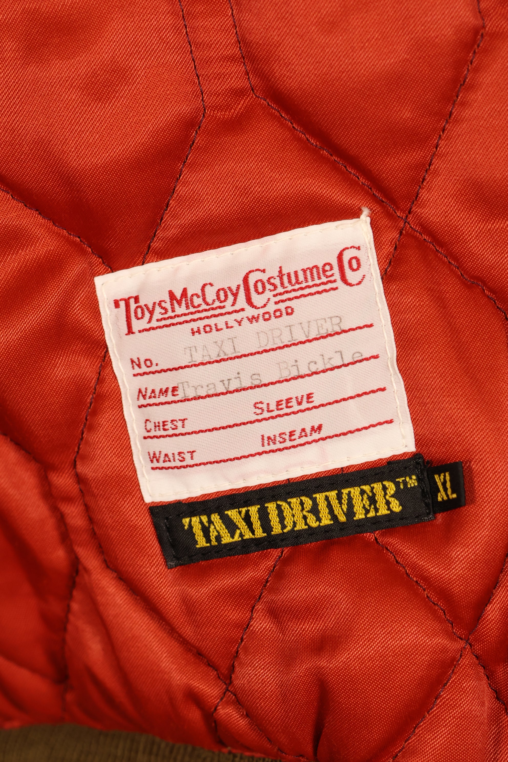 Toys McCoy Reproduction Movie Costume XL Taxi Driver Tanker Jacket Reissue, Used