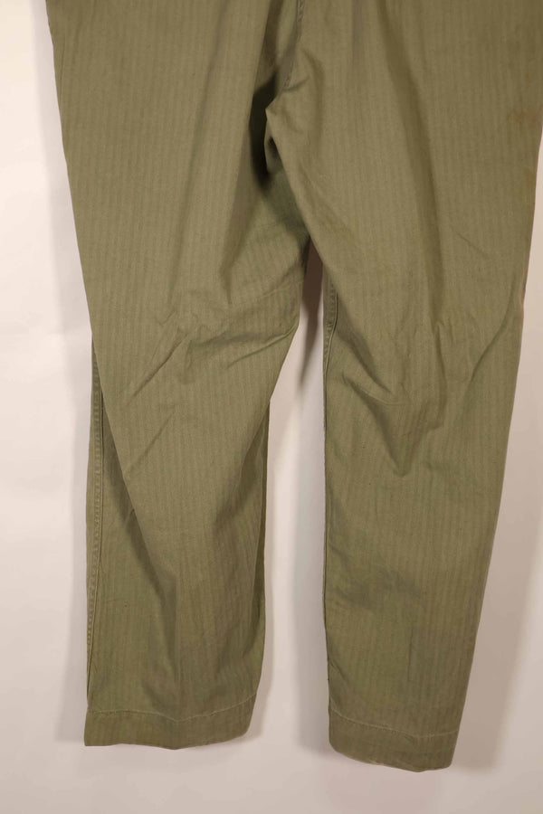 実物　1940年代　アメリカ陸軍　HBT OD ユーティリティパンツ 中古品　大きいサイズ