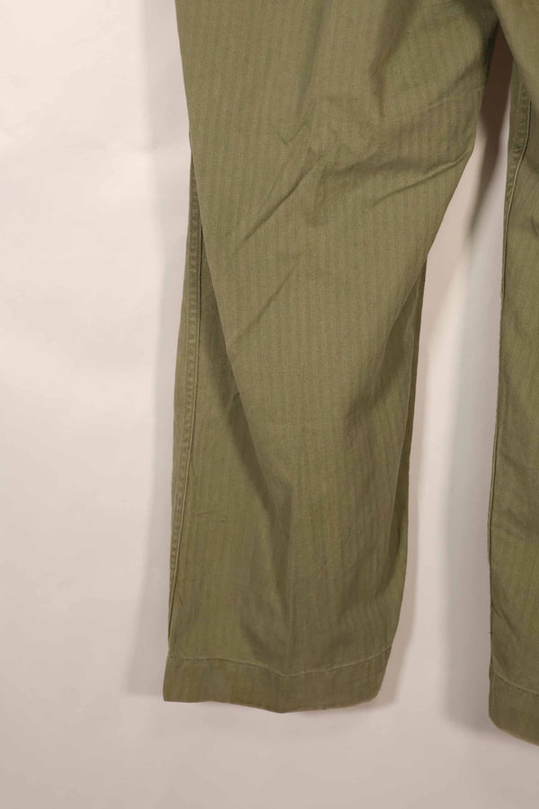 実物　1940年代　アメリカ陸軍　HBT OD ユーティリティパンツ 中古品　大きいサイズ