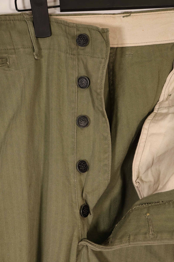 実物　1940年代　アメリカ陸軍　HBT OD ユーティリティパンツ 中古品　大きいサイズ