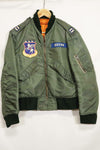1960 Contract USAF eclectic L2-B 17th Air Force light zone flight jacket, used.
