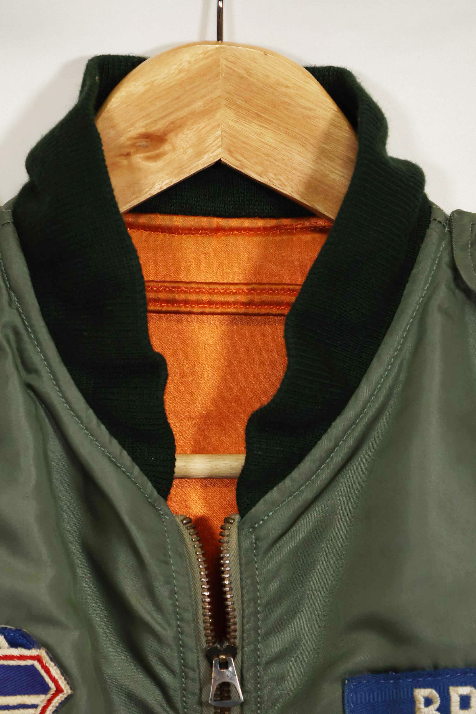 1960 Contract USAF eclectic L2-B 17th Air Force light zone flight jacket, used.
