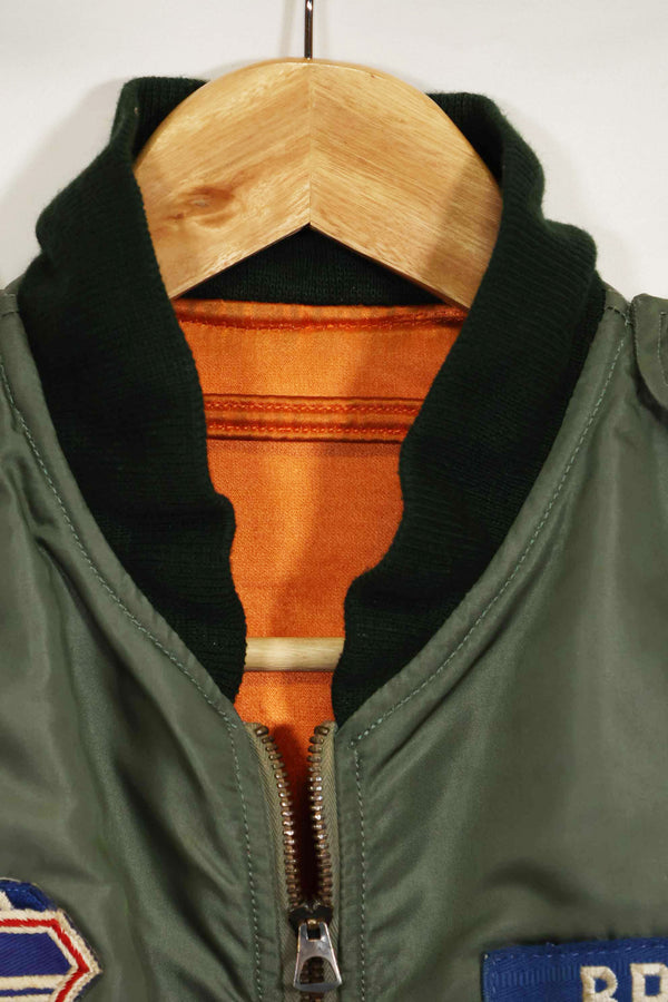 1960 Contract USAF eclectic L2-B 17th Air Force light zone flight jacket, used.
