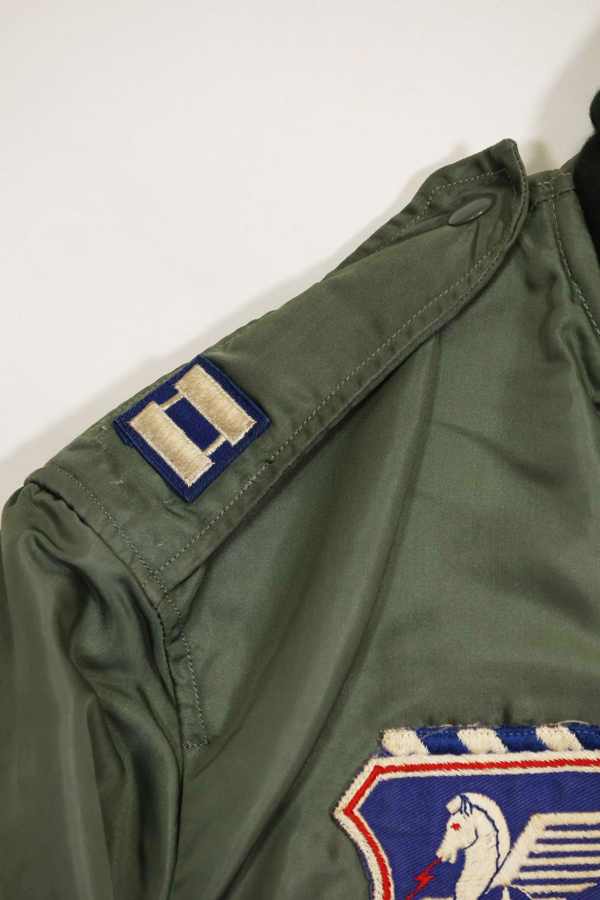 1960 Contract USAF eclectic L2-B 17th Air Force light zone flight jacket, used.