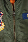 1960 Contract USAF eclectic L2-B 17th Air Force light zone flight jacket, used.