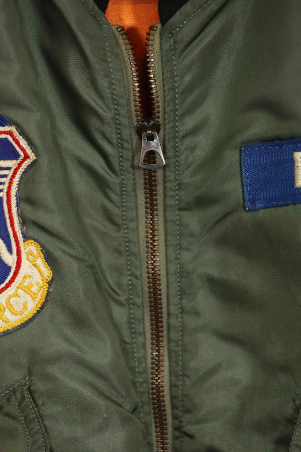 1960 Contract USAF eclectic L2-B 17th Air Force light zone flight jacket, used.