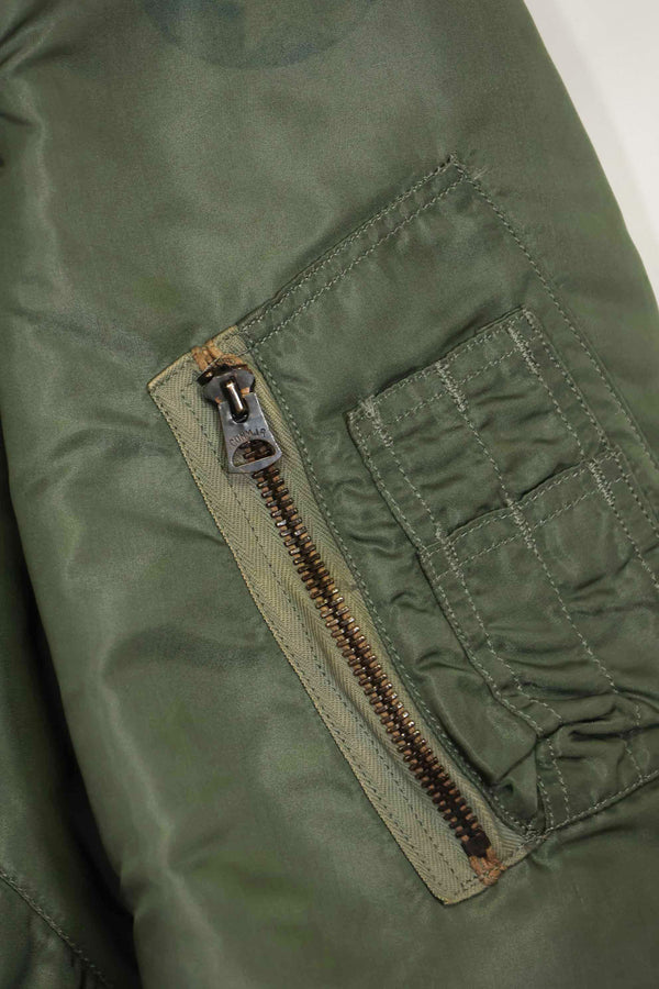 1960 Contract USAF eclectic L2-B 17th Air Force light zone flight jacket, used.