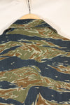 Mid-1970s, Thailand, Silver Tiger half sleeve shirt, tiger stripe, used.