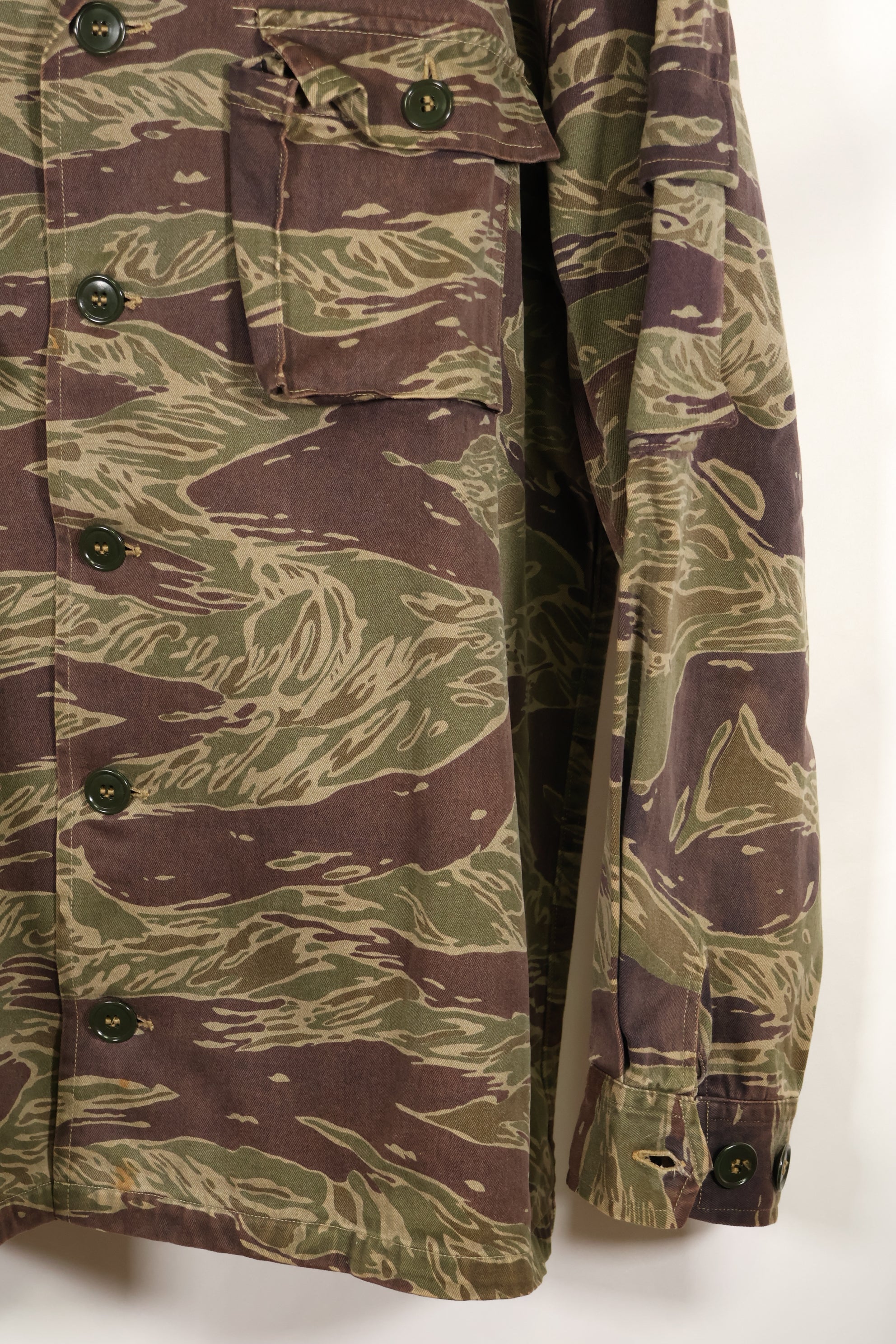Osaka MASH A-XL silver tiger stripe Asian cut shirt, used, faded.