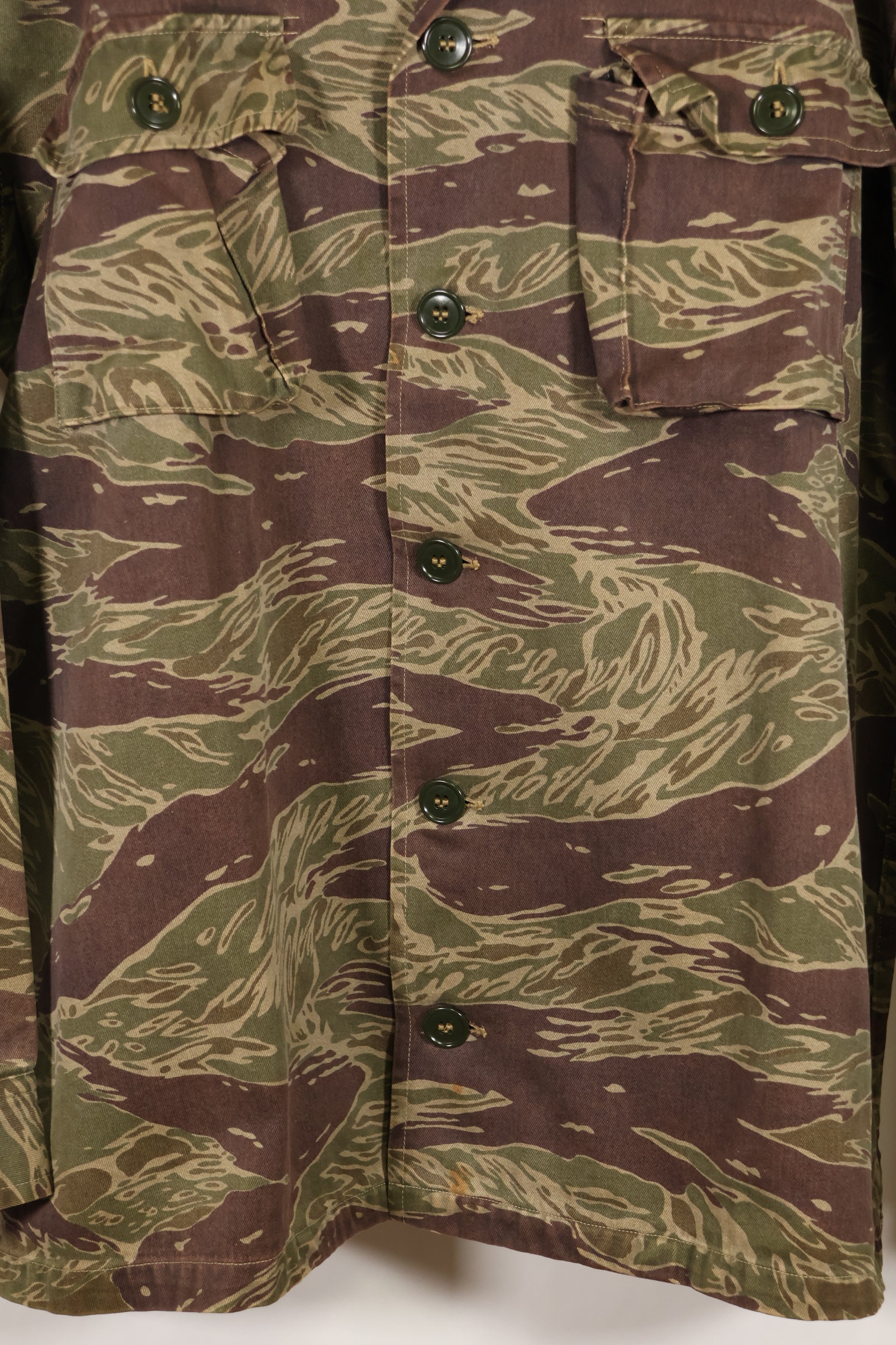 Osaka MASH A-XL silver tiger stripe Asian cut shirt, used, faded.