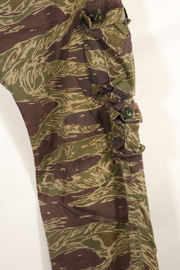 A-M Silver Tiger Stripe Asian Cut Pants made by Osaka MASH, used, faded.