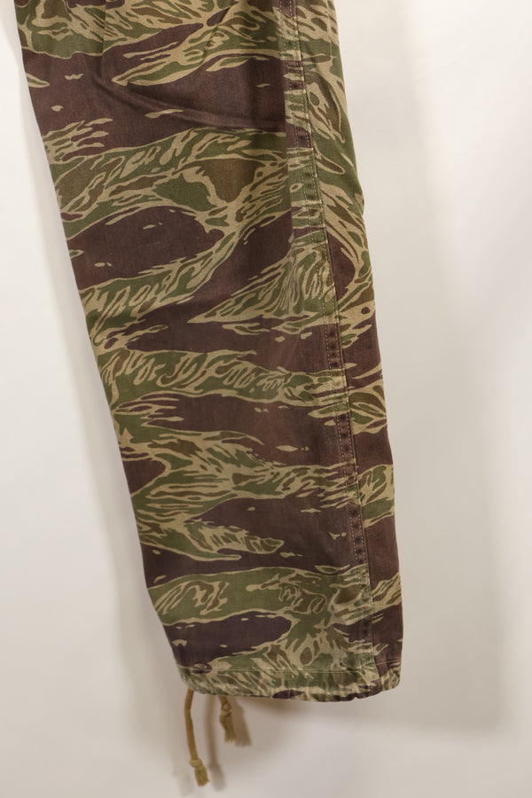 A-M Silver Tiger Stripe Asian Cut Pants made by Osaka MASH, used, faded.