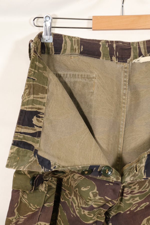 A-M Silver Tiger Stripe Asian Cut Pants made by Osaka MASH, used, faded.