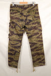 A-M Silver Tiger Stripe Asian Cut Pants made by Osaka MASH, used, faded.