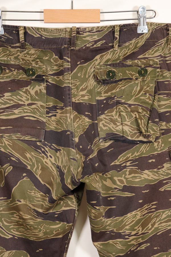 A-M Silver Tiger Stripe Asian Cut Pants made by Osaka MASH, used, faded.