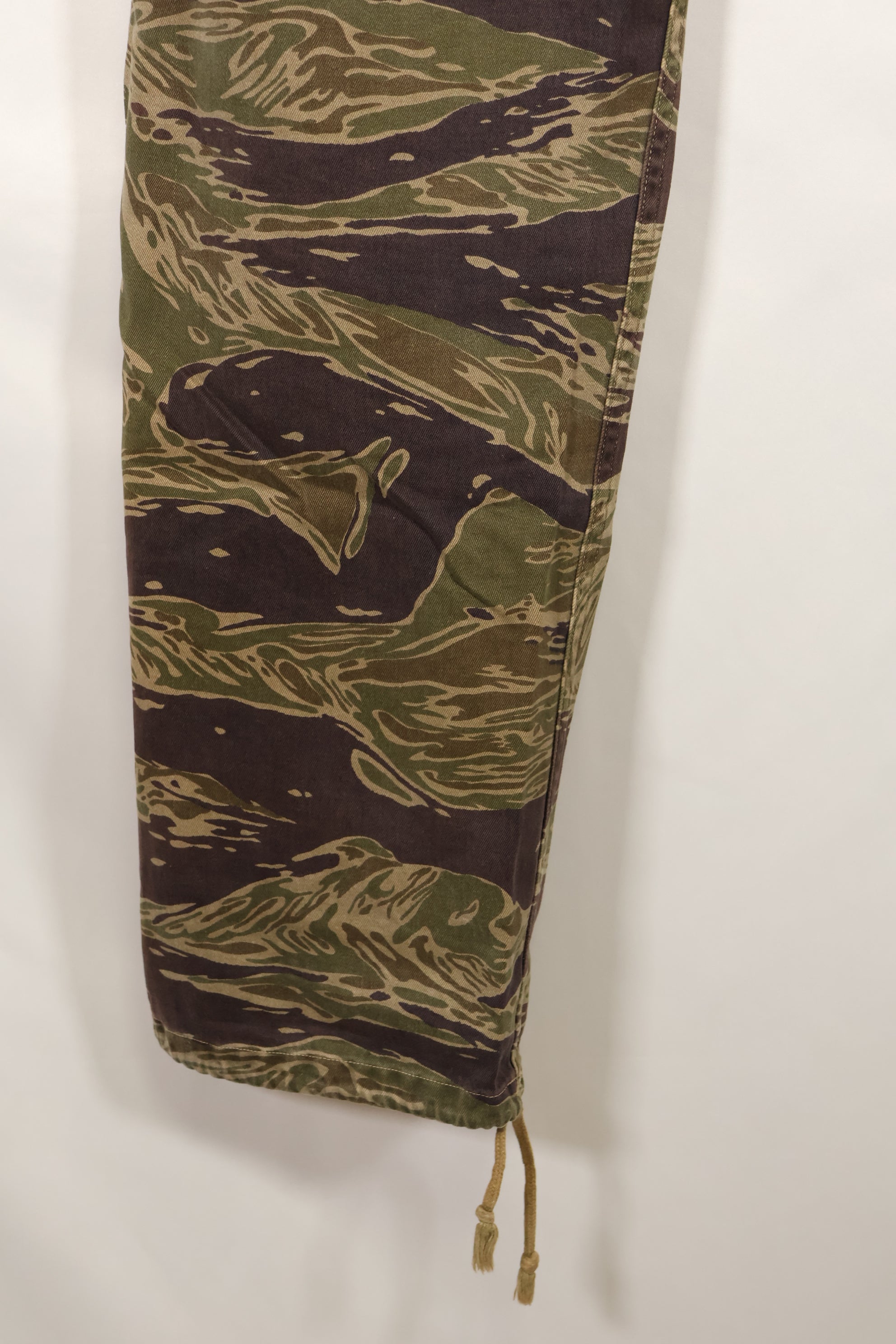 A-M Silver Tiger Stripe Asian Cut Pants made by Osaka MASH, used, faded.