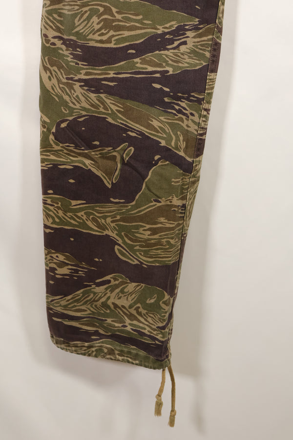A-M Silver Tiger Stripe Asian Cut Pants made by Osaka MASH, used, faded.