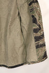 1960s Japanese Silver Tiger Asian Cut shirt, tiger stripe, used, no cuffs.