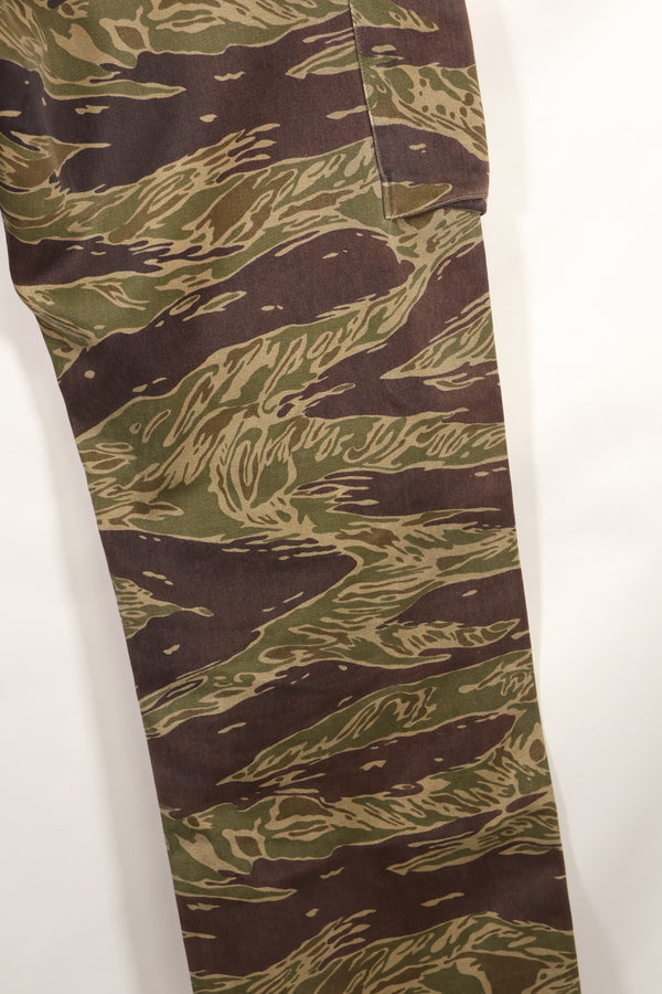 A-M Silver Tiger Stripe Asian Cut Pants made by Osaka MASH, used, faded.