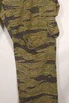 A-M gold tiger stripe Asian cut pants made by Osaka MASH, used, faded.