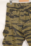 A-M gold tiger stripe Asian cut pants made by Osaka MASH, used, faded.