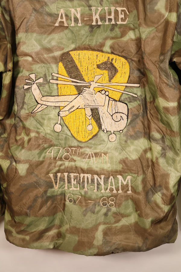 1967–68 U.S. Army 1st Cavalry Division AN-KHE 478th AVN Tour Jacket, Vietnam Jacket, Used