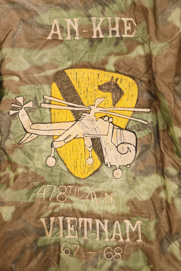 1967–68 U.S. Army 1st Cavalry Division AN-KHE 478th AVN Tour Jacket, Vietnam Jacket, Used